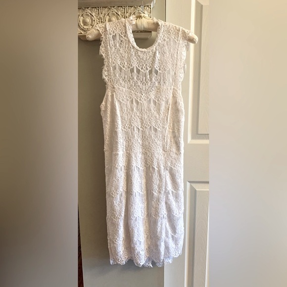 FREE PEOPLE Intimately White Lace Daydream Slip Dress Open Back NWT - Medium - Picture 8 of 13